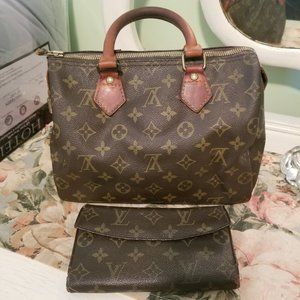 Louis Vuitton Vintage Small Satchel with Wallet